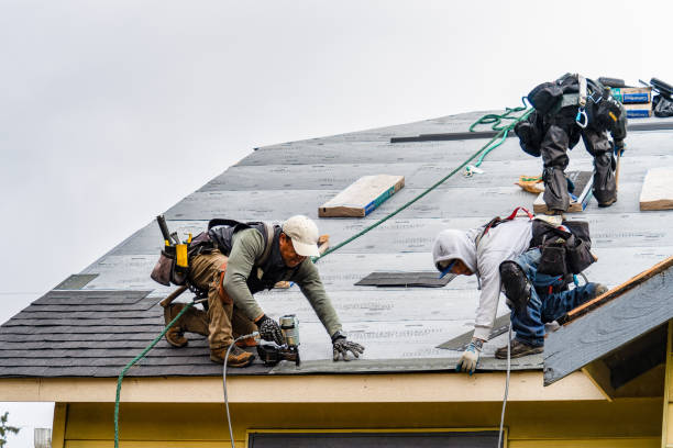 Professional Roof Installation technician working in Ocean Beach, NY